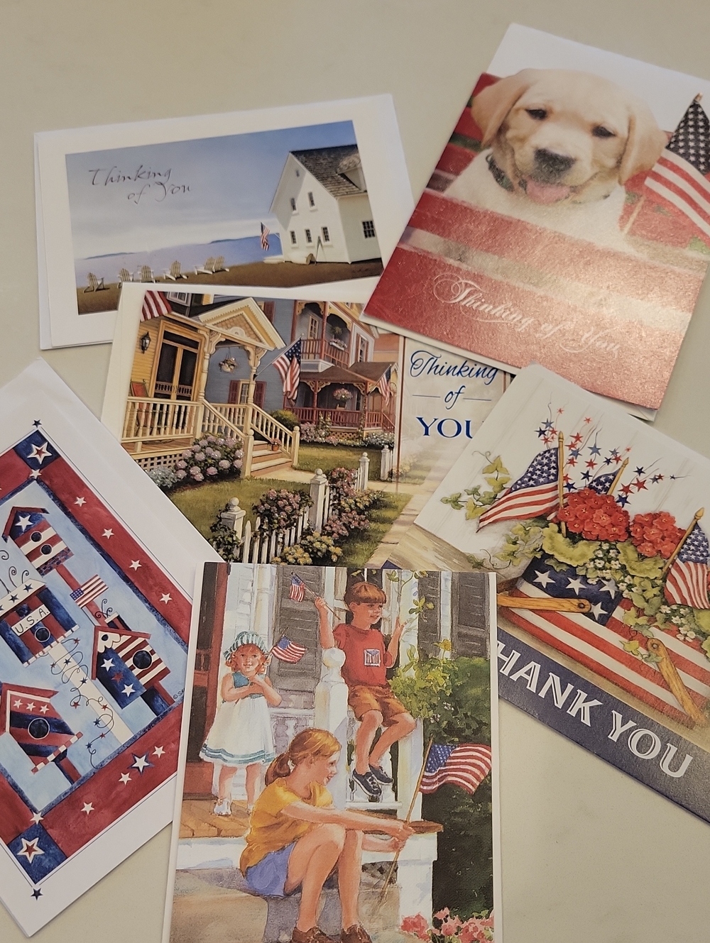 Patriotic USA Holiday Greeting Card Bundle